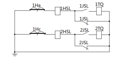 JSL-15繼電器構(gòu)成的去分流操作機(jī)構(gòu)的保護(hù)原理圖